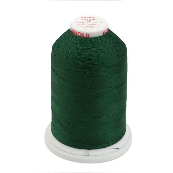 Sulky Cotton Thread 2-ply 30wt 400d 3200yds Dark Pine Green