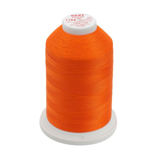 Sulky Cotton Thread 2-ply 30wt 400d 3200yds Orange Red