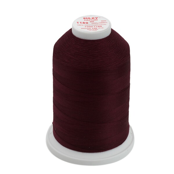 Sulky Cotton Thread 2-ply 30wt 400d 3200yds Dark Chestnut