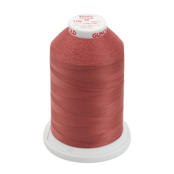 Sulky Cotton Thread 2-ply 30wt 400d 3200yds Medium Burgundy