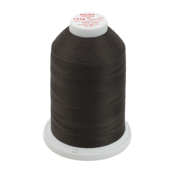 Sulky Cotton Thread 2-ply 30wt 400d 3200yds Almost Black