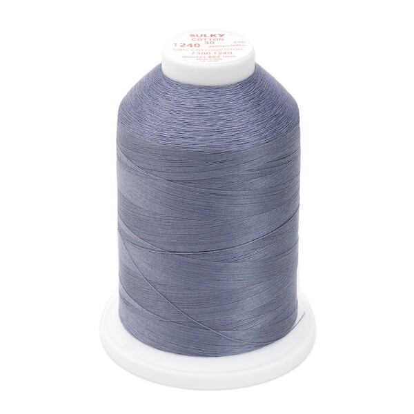 Sulky Cotton Thread 2-ply 30wt 400d 3200yds Smokey Grey