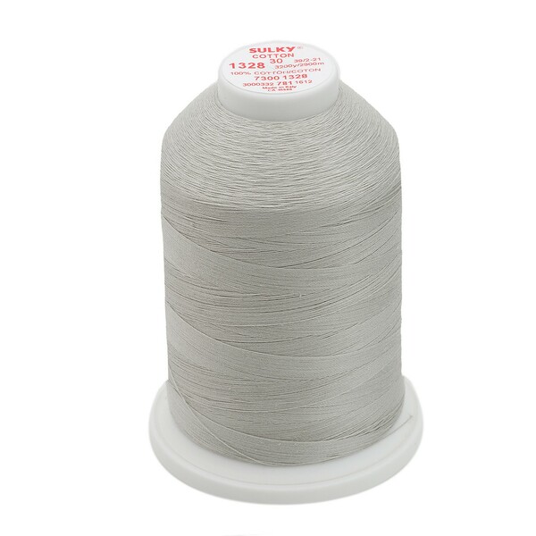 Sulky Cotton Thread 2-ply 30wt 400d 3200yds Nickel Grey