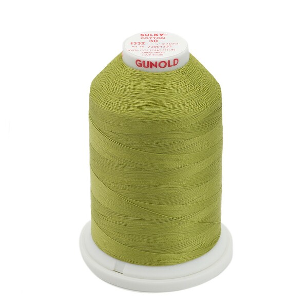 Sulky Cotton Thread 2-ply 30wt 400d 3200yds Deep Chartreuse