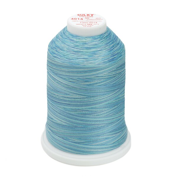Sulky Blendables Cotton Thread 2-ply 30wt 400d 3200yds Ocean Blue