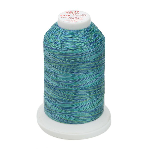 Sulky Blendables Cotton Thread 2-ply 30wt 400d 3200yds Peacock Plume