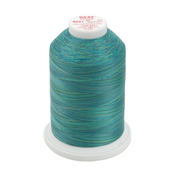 Sulky Blendables Cotton Thread 2-ply 30wt 400d 3200yds Truly Teal