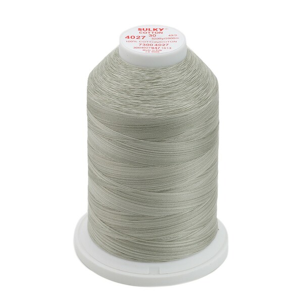 Sulky Blendables Cotton Thread 2-ply 30wt 400d 3200yds Silver Slate
