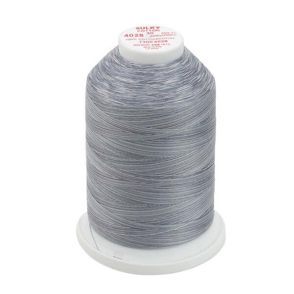 Sulky Blendables Cotton Thread 2-ply 30wt 400d 3200yds Storm Clouds