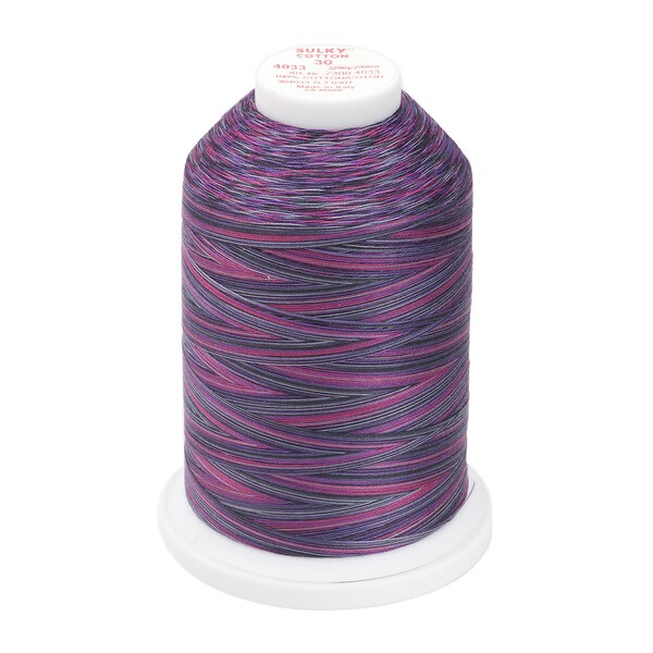 Sulky Blendables Cotton Thread 2-ply 30wt 400d 3200yds Grape Wine