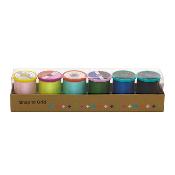 Sulky Cotton and Steel Snap To Grid 50wt 660yd Six Spool Collection