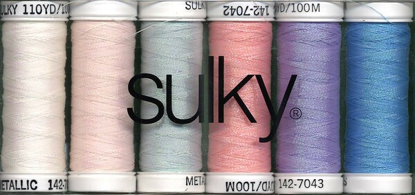 Sulky Original Metallic Nylon/Polyester Thread Set 40wt 110yds