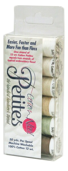 Sulky Petites 12wt Cotton Thread 6 Pack Neutrals