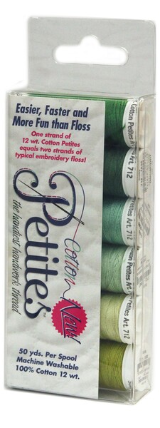 Sulky Petites 12wt Cotton Thread 6 Pack Greens