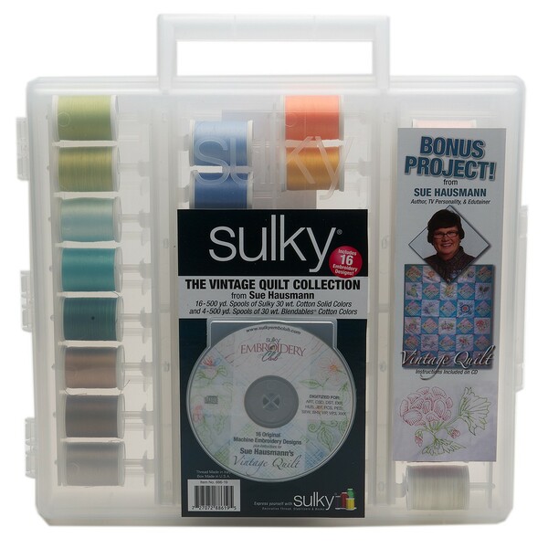 Sulky Sulky Cotton and Blendables Thread 30wt Slimline Sue Hausmann Sampler Box