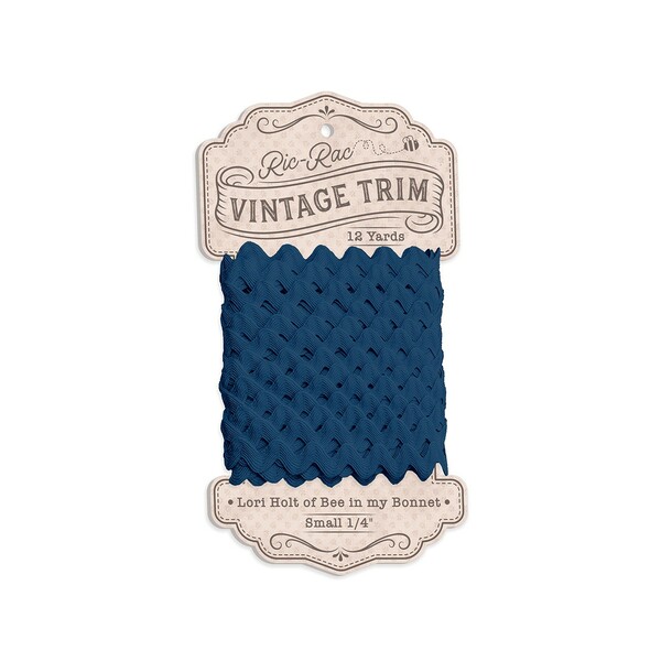 Riley Blake Designs Vintage Trim Ric Rac Oxford Blue 1/4in x 12yd