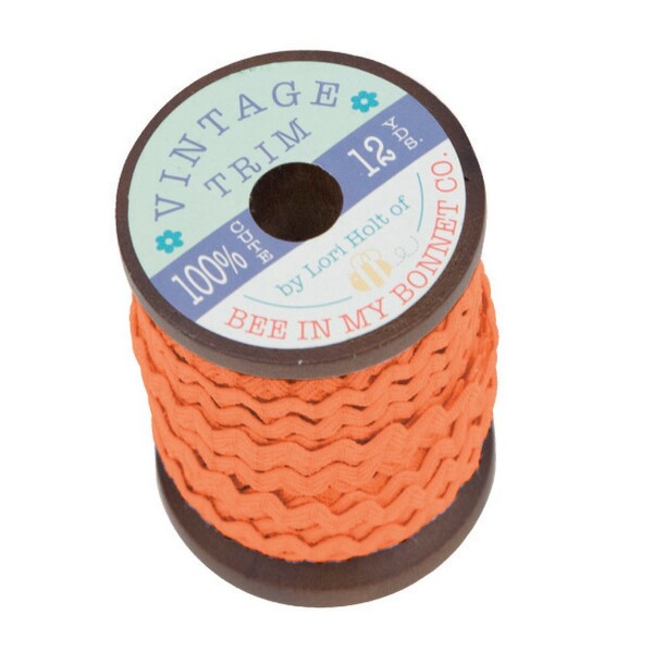 Riley Blake Designs Vintage Trim Ric Rac Pumpkin 1/4in x 12yd