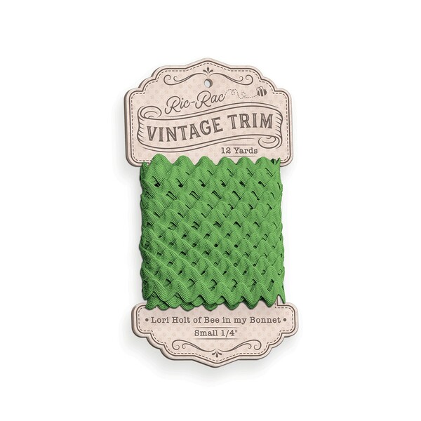 Riley Blake Designs Vintage Trim Ric Rac Riley Green 1/4in x 12yd