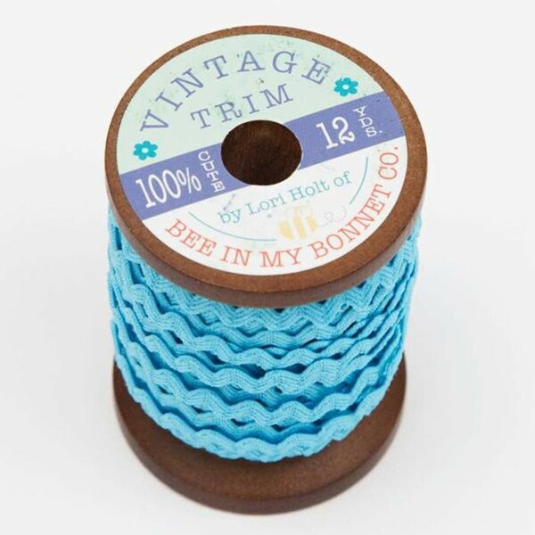 Riley Blake Designs Vintage Trim Ric Rac Riley Aqua 1/4in x 12yd