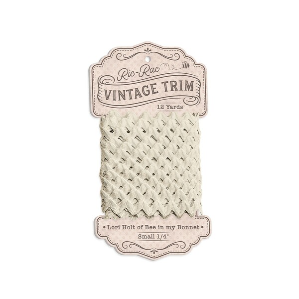 Riley Blake Designs Vintage Trim Ric Rac Linen 1/4in x 12yd