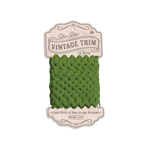 Riley Blake Designs Vintage Trim Ric Rac Olive 1/4in x 12yd