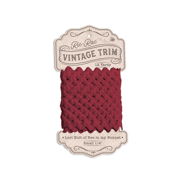 Riley Blake Designs Vintage Trim Ric Rac Cherry Tart 1/4in x 12yd