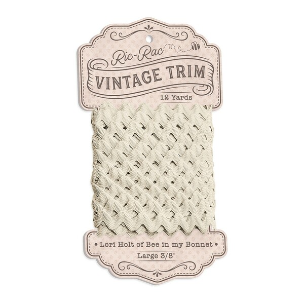 Riley Blake Designs Vintage Trim Ric Rac Linen 5/8in x 12yd