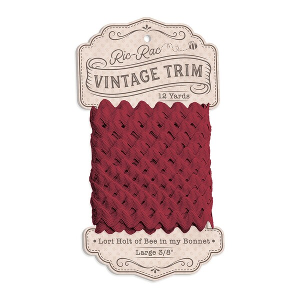 Riley Blake Designs Vintage Trim Ric Rac Cherry Tart 5/8in x 12yd