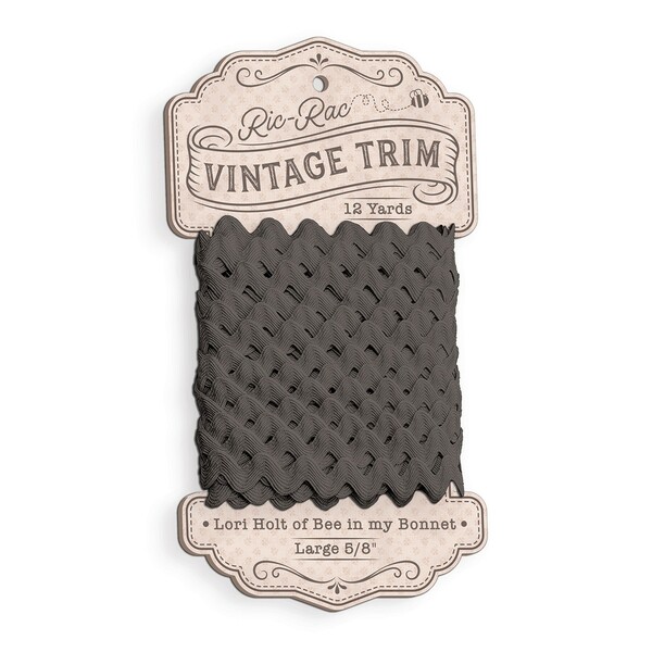 Riley Blake Designs Lori Holt Vintage Trim Ric Rac - 5/8 (8mm) - 12 yds - Dark Milk Can"