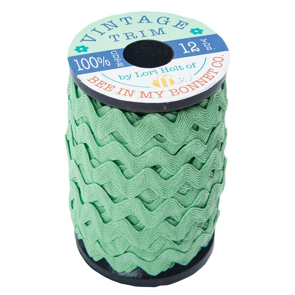Riley Blake Designs Vintage Trim Ric Rac Sweet Mint 5/8in x 12yd
