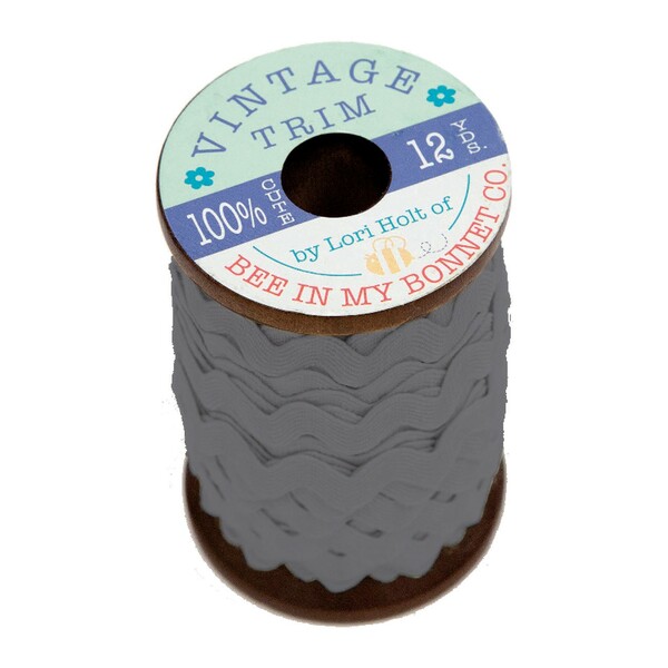 Riley Blake Designs Vintage Trim Ric Rac Steel 5/8in x 12yd