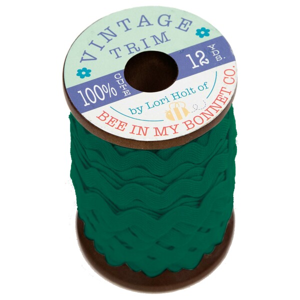Riley Blake Designs Vintage Trim Ric Rac Jade 5/8in x 12yd
