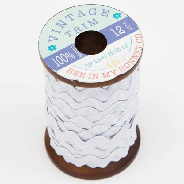 Riley Blake Designs Vintage Trim Ric Rac White 5/8in x 12yd