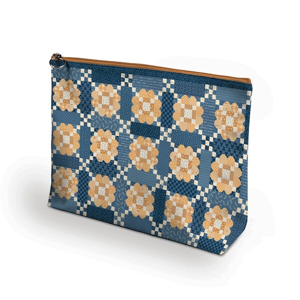 Riley Blake Designs Lori Holt Denim & Daisy Vinyl Project Bag