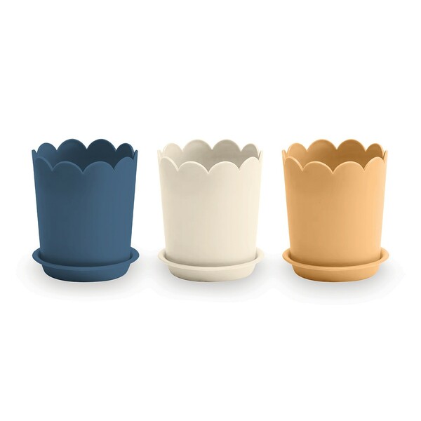 Riley Blake Designs Lori Holt Denim & Daisy Flower Pots