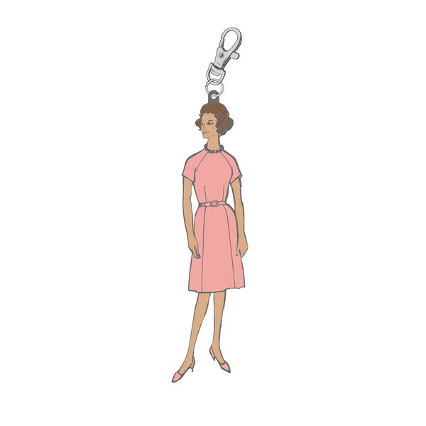 Riley Blake Designs My Happy Place Enamel Charms Pink Vintage Lady