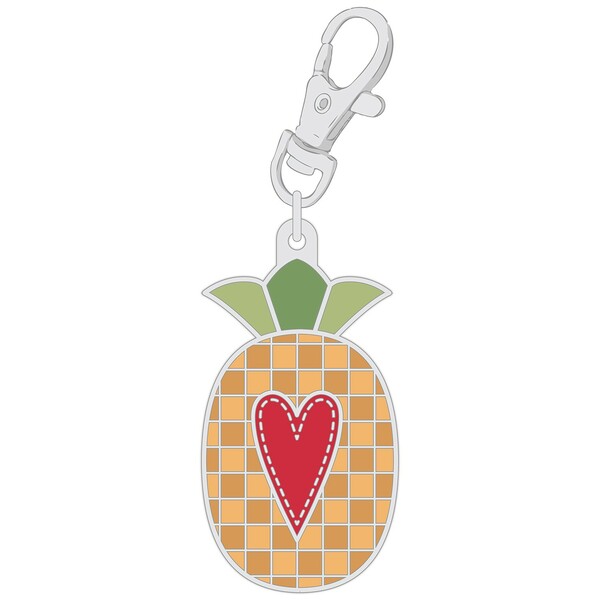 Riley Blake Designs Lori Holt Home Town Enamel Charm Happy Pineapple