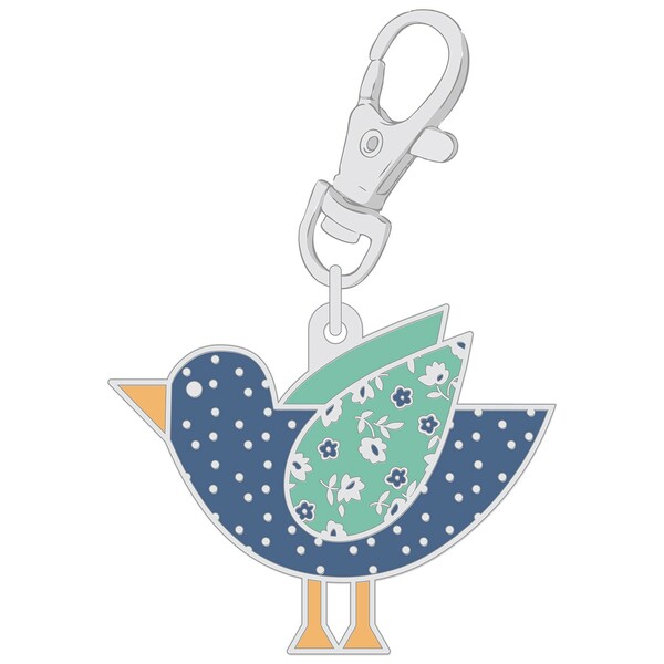Riley Blake Designs Lori Holt Home Town Enamel Charm Happy Bird