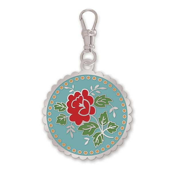 Riley Blake Designs Lori Holt Mercantile Enamel Happy Charm Rose