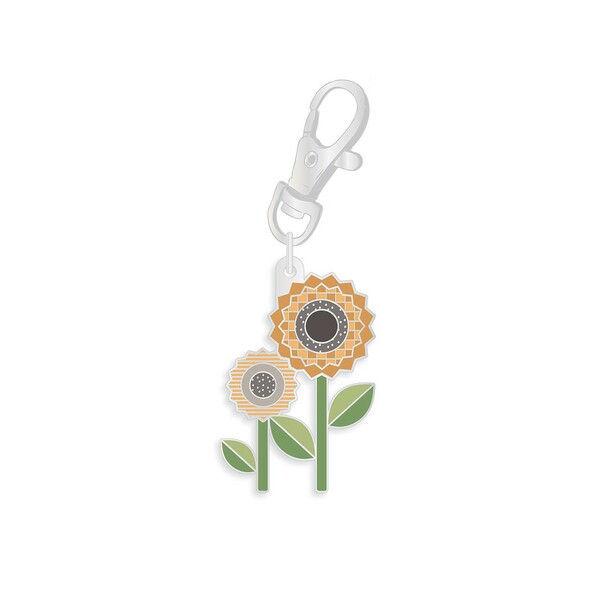 Riley Blake Designs Lori Holt Autumn Enamel Happy Charm Sunflower