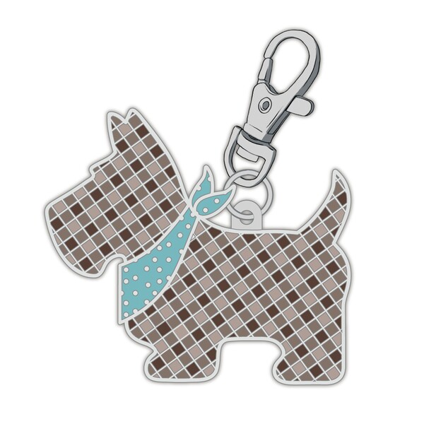 Riley Blake Designs Bee Vintage Enamel Charm Scotty Dog