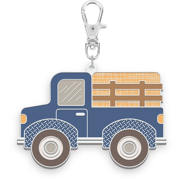 Riley Blake Designs Lori Holt Farmer's Daughter Enamel Happy Charm Haulin' Hay Truck
