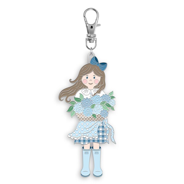 Riley Blake Designs Tasha Noel Girl Enamel Charm