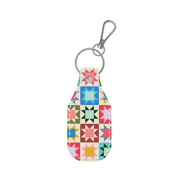 Riley Blake Designs Leather Key Chain Sawtooth Stars