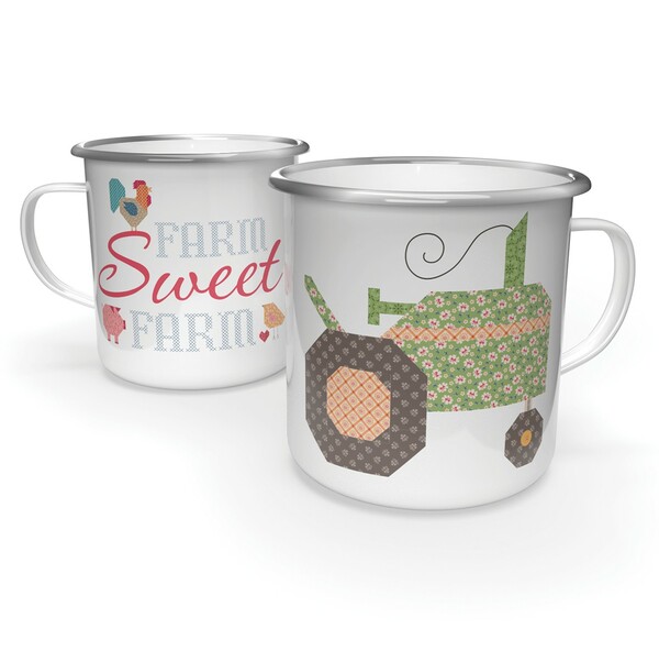 Riley Blake Designs Lori Holt Farmer's Daughter Enamel Tin Mug