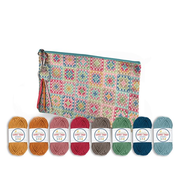 Riley Blake Designs Lori Holt 2026 Chunky Thread Sampler Pack w/Bag and Mini Crochet Needles