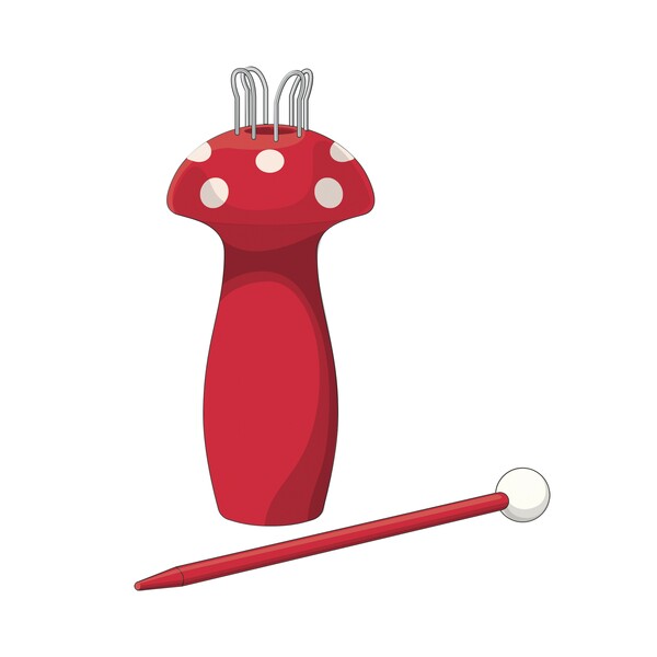 Riley Blake Designs Vintage Knitting Mushroom