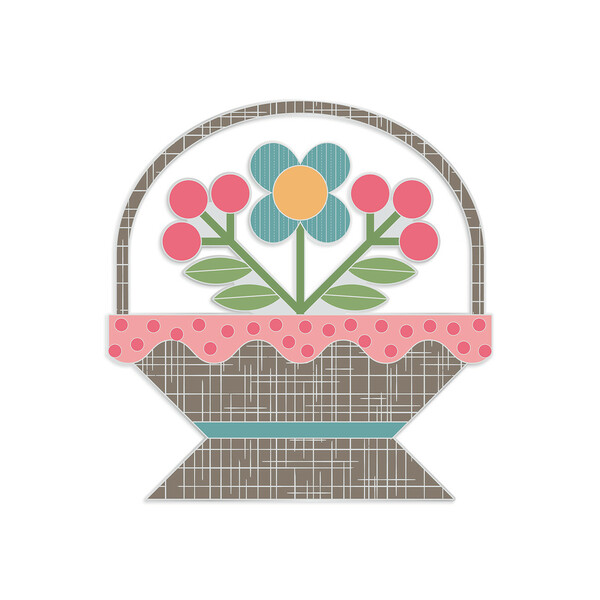 Riley Blake Designs Lori Holt Flower Basket Needle Minder