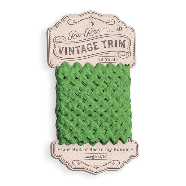 Riley Blake Designs Vintage Trim Ric Rac Riley Green 5/8in x 12yd