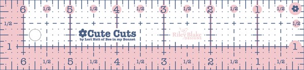 Riley Blake Designs Cute Cut Ruler Rectangle 1-1/2in x 6-1/2in